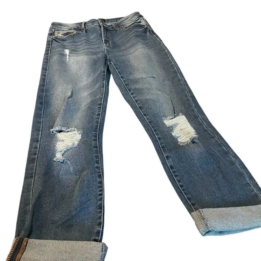 Rachel (Rachel Rov) Classic Blue Distressed Women Jeans size 8/29